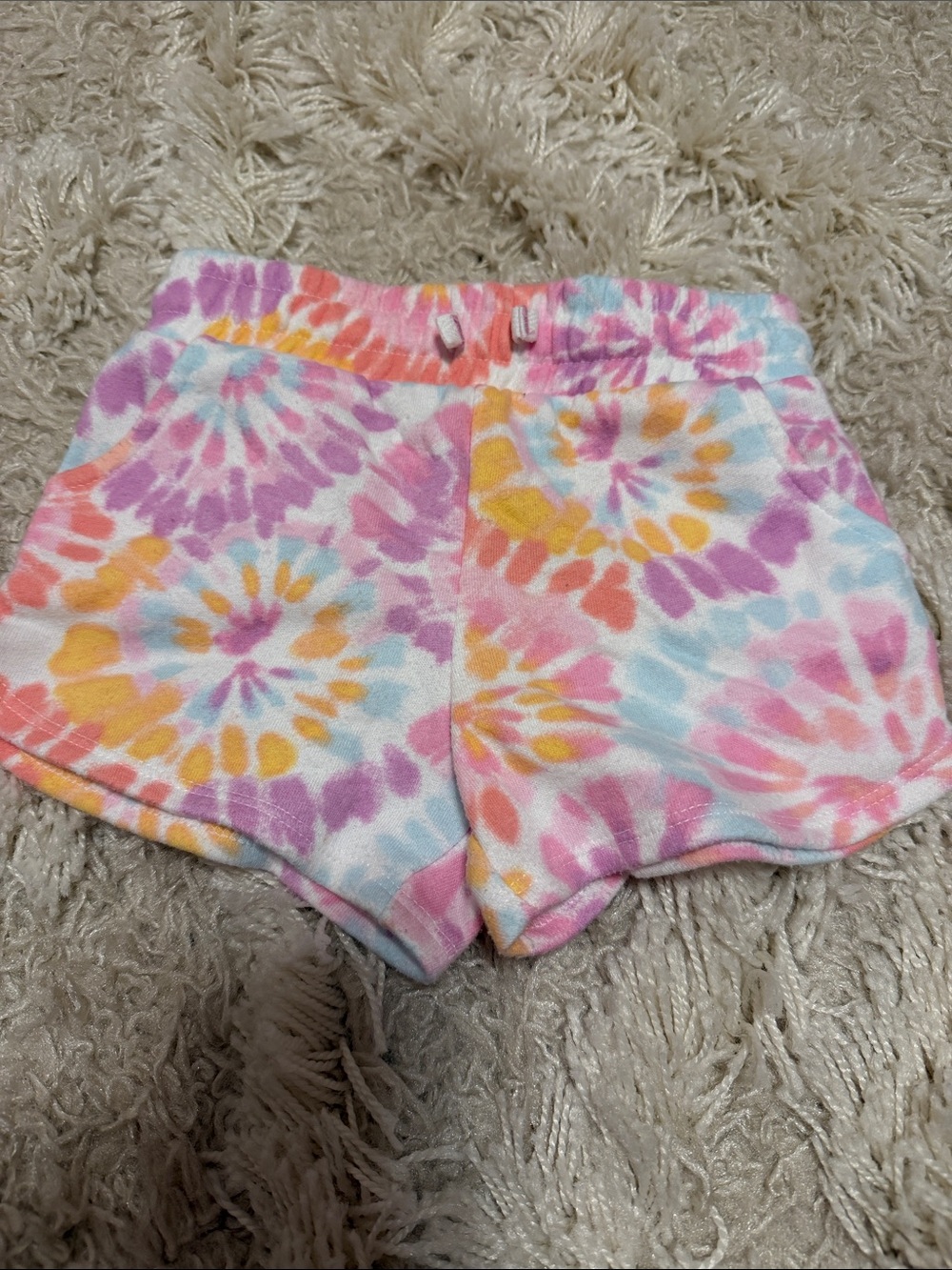 jumping beans Tie-Dye Terry Shorts in Pink, Purple & Yellow